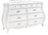 Opulence Modern Style 9- Drawer Dresser Made with Wood in Pearl White