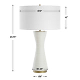 Ridgeline Matte White Table Lamp by Uttermost - View 7