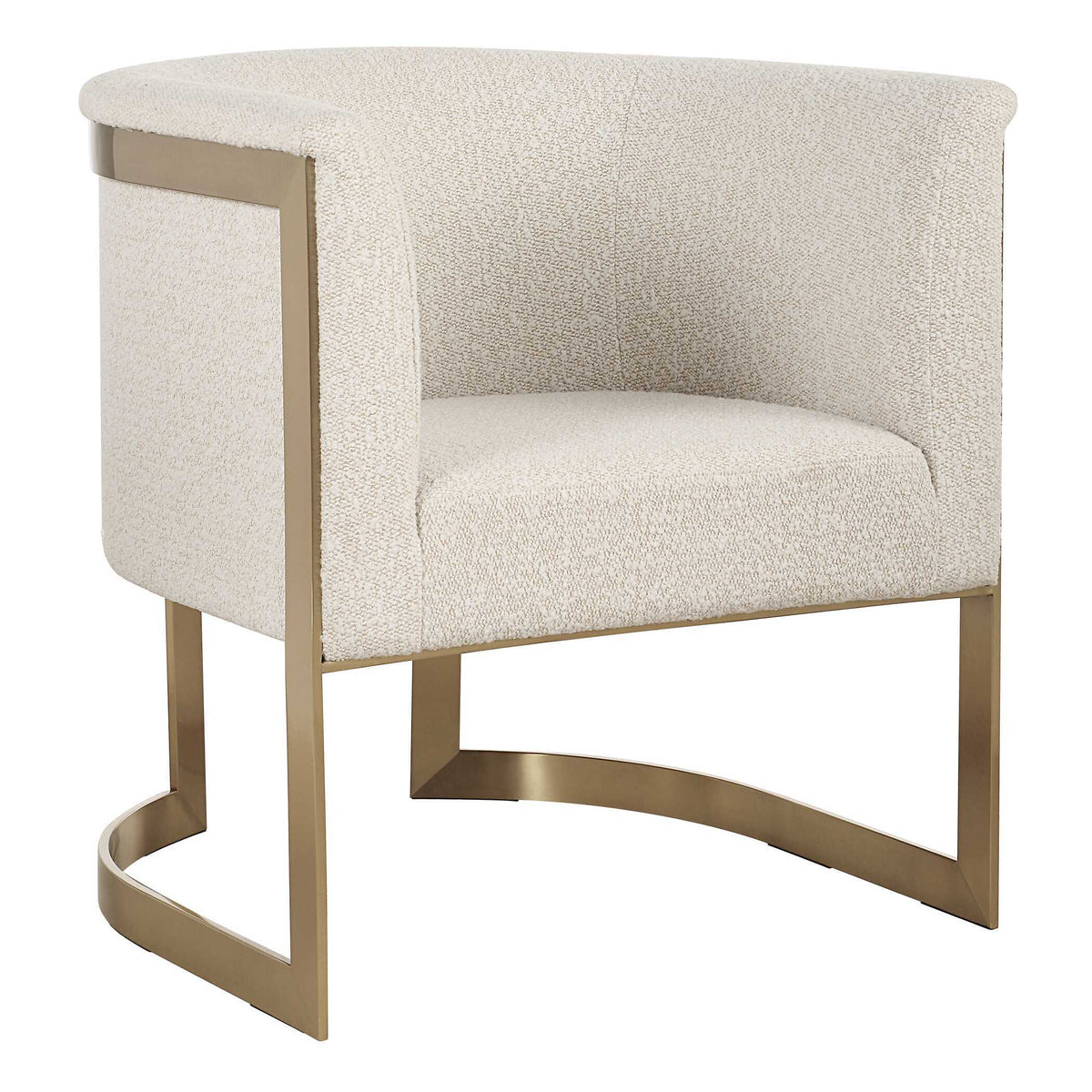 Bellina Plush Barrel Chair - Gold by Uttermost - View 4