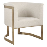 Bellina Plush Barrel Chair - Gold by Uttermost - View 4