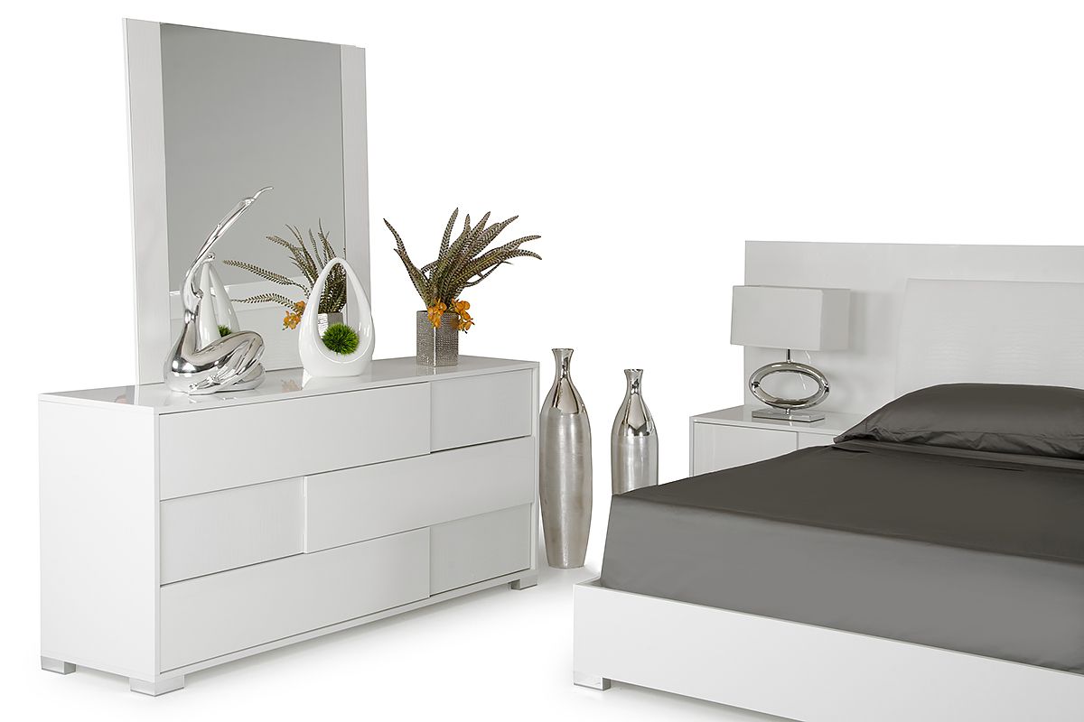 Modrest Monza - Italian Modern White Dresser - Home Elegance USA