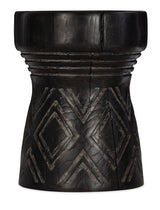 Commerce And Market Carved Stump Side Table - Black by Hooker Furniture - View 1