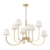 Poppins 8 Light Brass Chandelier White / Gold - Gold / White by Uttermost - View 10