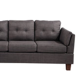 Dalia Dark Gray Linen Modern Sectional Sofa with Left Facing Chaise - B061S00030 - Home Elegance USA - 5