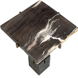 Rowman Petrified Wood Accent Table - Bronze / Dark Brown by Uttermost - View 9