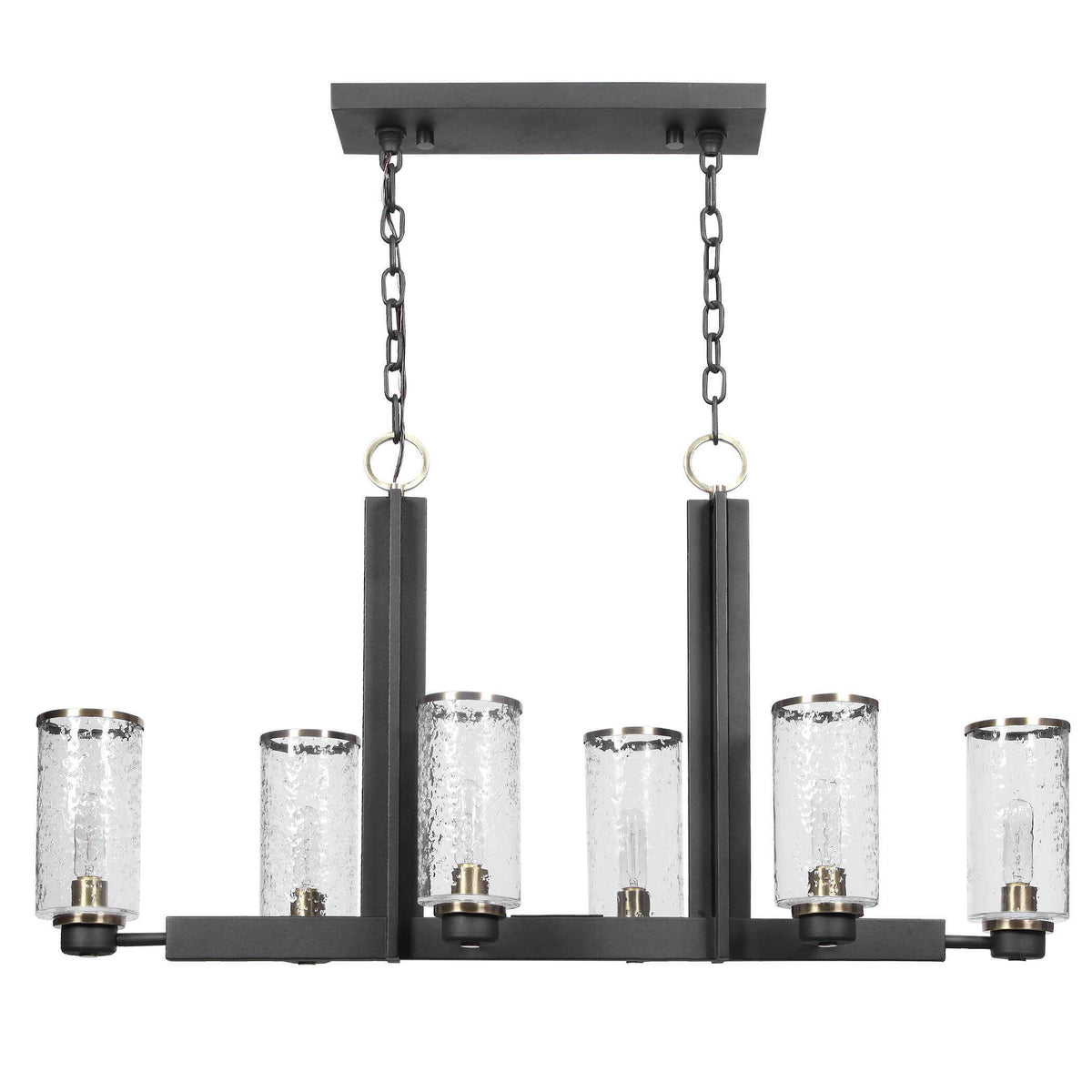 Jarsdel 6 Light Industrial Island Light - Black by Uttermost - View 3