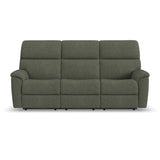 Porter Transitional Power Reclining Sofa With Console & Power Headrests & Lumbar | Flexsteel