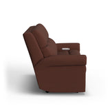 Bernard Power Reclining Fabric Sofa With Console, Power Headrest, & Lumbar | Flexsteel