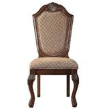 Acme - Chateau De Ville Side Chair (Set-2) 4077 Fabric & Cherry Finish