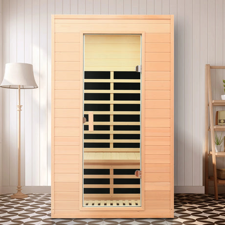 Hemlock Two-Person Far Infrared Roof Embedded Sauna with Bluetooth & LED Lighting - sold by Home Elegance USA