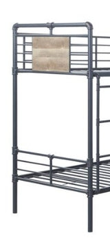 Cordelia Sandy Black, Dark Bronze Hand-Brushed Finish Quadruple Twin Bunk Bed - sold by Home Elegance USA