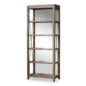 Delancey Weathered Oak Etagere - Dark Brown by Uttermost - View 1