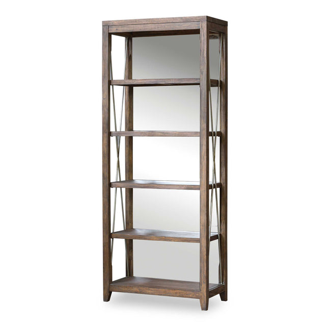 Delancey Weathered Oak Etagere - Dark Brown by Uttermost - View 1