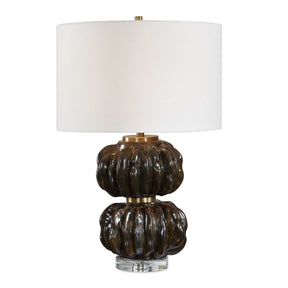Jaudon Stacked Table Lamp Black / Bronze / Brown - Black / White by Uttermost - View 1