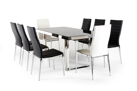 Courtland Modern Stainless Steel Dining Table - View Image 1
