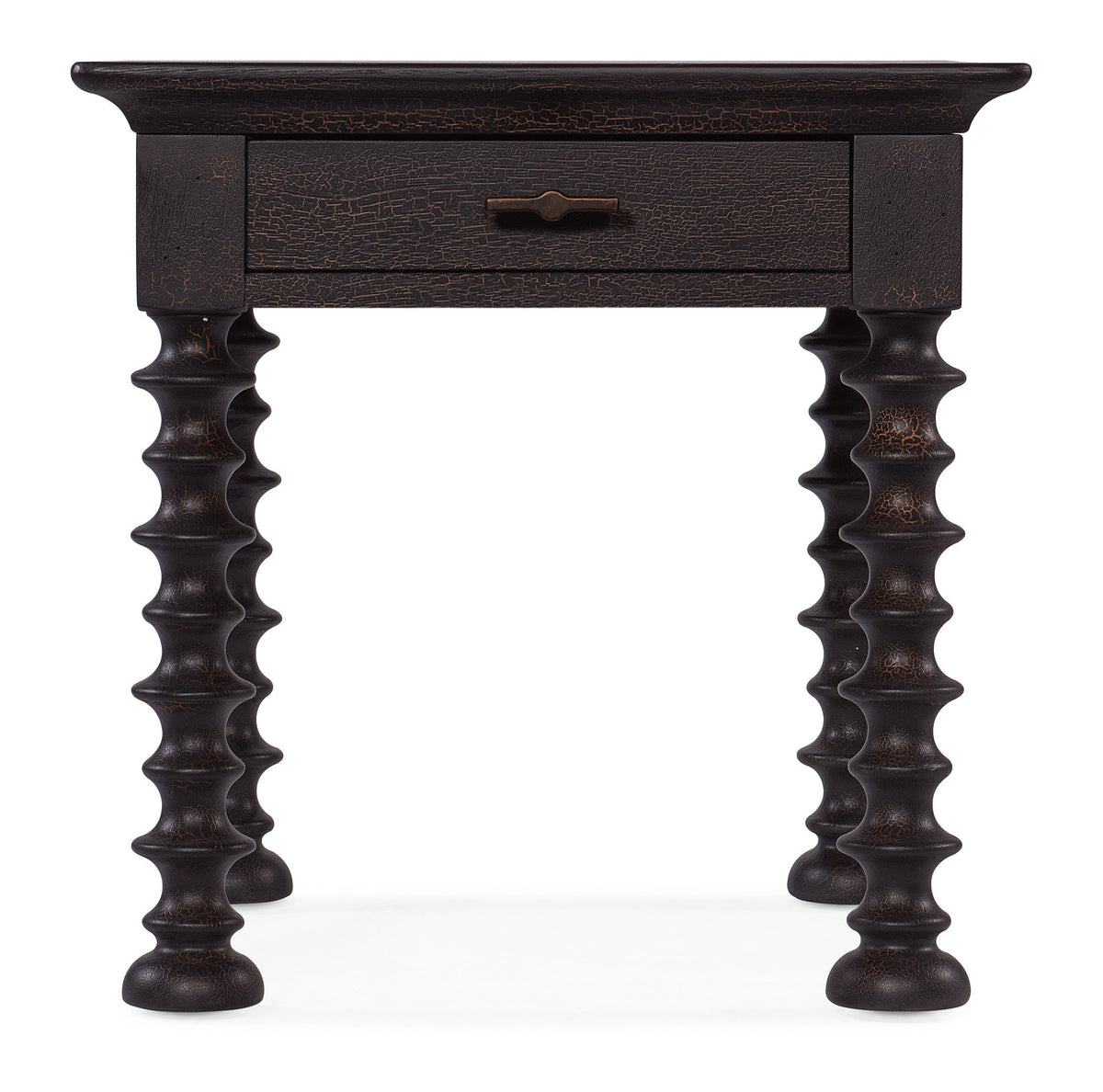 Big Sky Turned Leg End Table - Black by Hooker Furniture - View 3