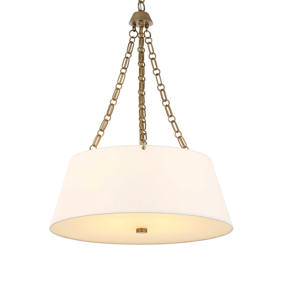 Andalucia 4 Light Drum Pendant - Gold / White by Uttermost - View 7