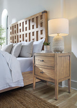 Vineyard Row Two Drawer Nightstand - Light Brown by Hooker Furniture - View 3