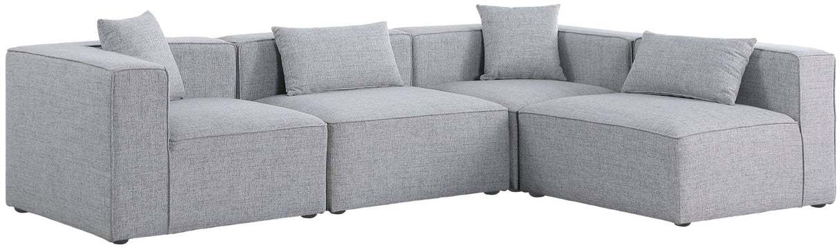 Cube - Modular Sectional 4 Piece - Gray - 630Grey - Sec4B - Home Elegance USA - 4