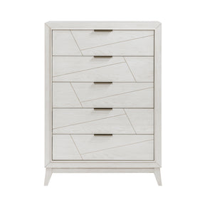 Antique White Finish Storage Drawers Chest Modern Bedroom Furniture 1pc