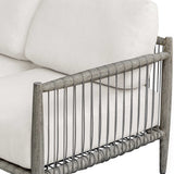 Borneo Outdoor Sofa Brown / Oyster White - White / Dark Brown by Uttermost - View 13