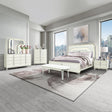 Nora Beige 5PC Queen Bedroom Set With LED - sold by Home Elegance USA