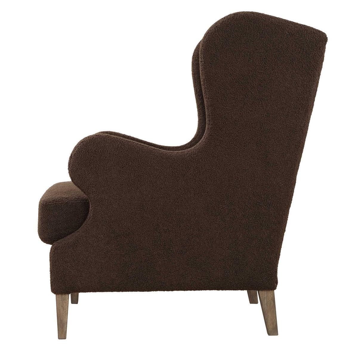 Serpentine Brown Fabric Accent Chair - Dark Brown by Uttermost - View 5