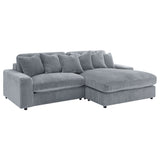 Marcus Fog Track Arms Reversible Sectional with Pillows