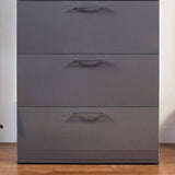 Bliss Glossy Four - Drawer Jumbo Chest in Dark Gray - B040S00003 - Home Elegance USA - 6