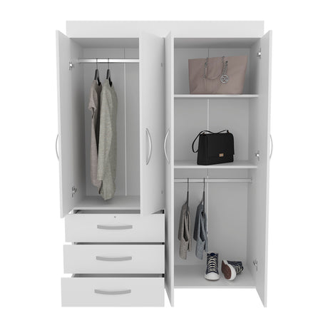 Mobile Velvet Armoire, Bedroom, White - sold by Home Elegance USA