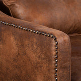 Clay Leather Armchair - Dark Brown by Uttermost - View 11