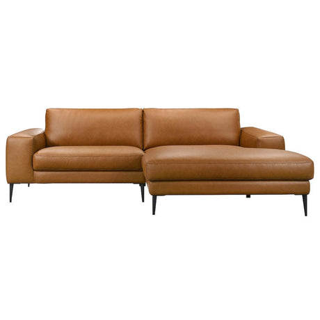 Easley Mid Century Modern Vegan Leather Wide-Arm Sofa - sold by Home Elegance USA