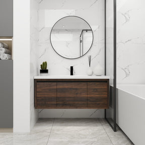 48 Inch Bathroom Cabinet With Sink,Soft Close Doors and Drawer,Float Mounting Design,48x18 - BVC00948CAW(KD - Packing) | Home Elegance USA