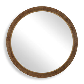 Cleveland Round Burl Wood Mirror Woodtone - Dark Brown by Uttermost - View 1