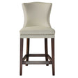 Dariela Counter Stool White - Beige / Dark Brown by Uttermost - View 1