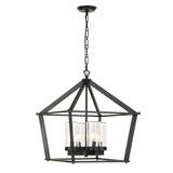 Evanston 4 Light Indoor-Outdoor Pendant - Black by Uttermost - View 5