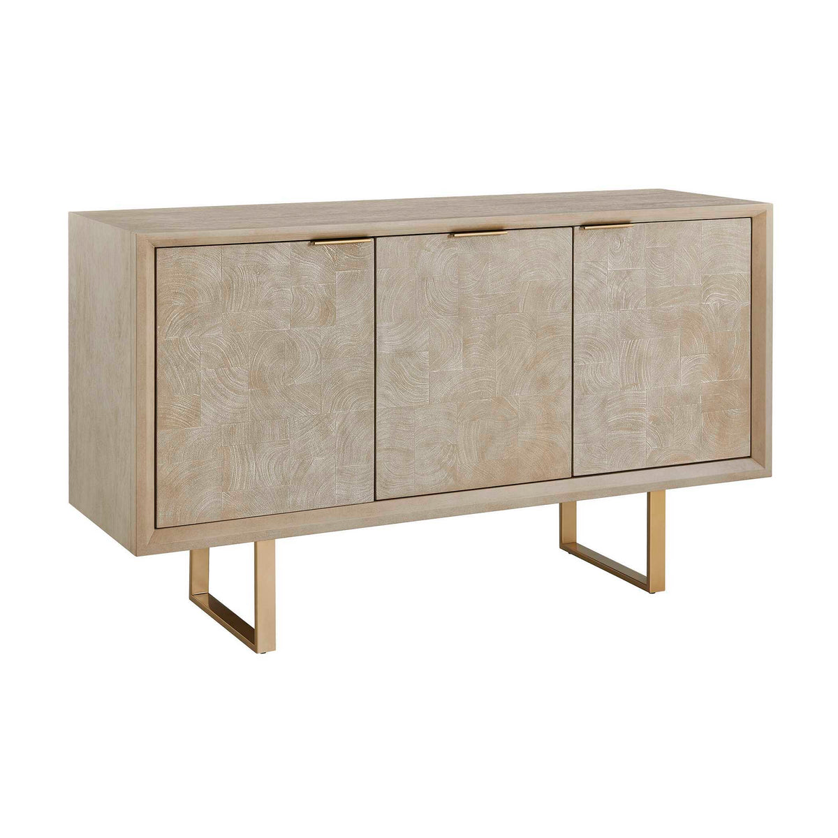 Maeva 3 Door Cabinet Light Wood - Light Brown by Uttermost - View 5