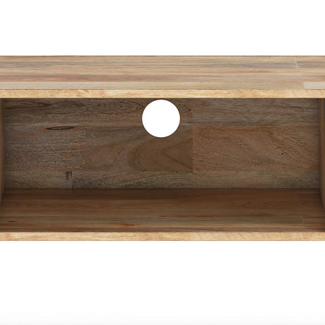 Hunter 68 inch Wide Solid Mango Wood TV Stand in Natural For TVs up to 75 inches - sold by Home Elegance USA