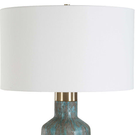 Dauphine Cracked Table Lamp Teal - Green by Uttermost - View 4
