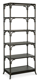 Retreat Pole Rattan Bookcase - Black by Hooker Furniture - View 1