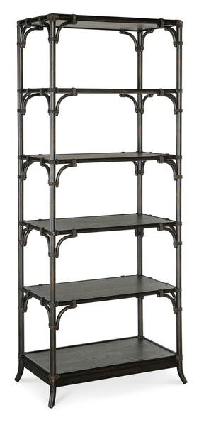 Retreat Pole Rattan Bookcase - Black by Hooker Furniture - View 1
