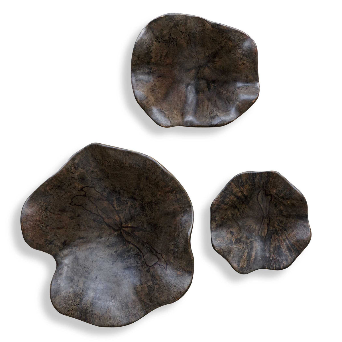 Two Wood Wall Decor (Set of 3) Mocha - Dark Brown by Uttermost - View 1