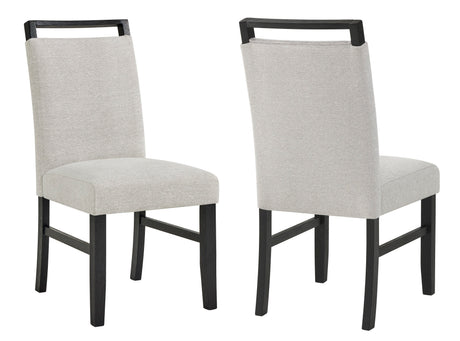 5pc Dining Set Contemporary Style White Faux Marble Rectangular Table Full Back Upholstered Chairs Light Gray Black Finish Dining Room Wooden Furniture - sold by Home Elegance USA