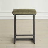 Midas Counter Stool - Dark Green / Bronze by Uttermost - View 2