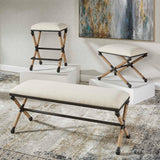Firth Rustic Counter Stool Oatmeal - White / Light Brown by Uttermost - View 7