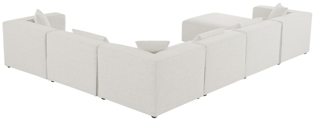 Cube - Modular Sectional 7 Piece - Cream - Fabric - 630Cream - Sec7A - Home Elegance USA - 2