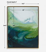 Serene Green Framed Abstract Art by Uttermost - View 7