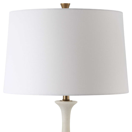 Colette White Stone Floor Lamp by Uttermost - View 5