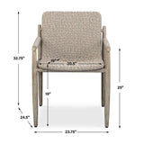 Sumba Wicker Outdoor Dining Chair - Gray by Uttermost - View 12