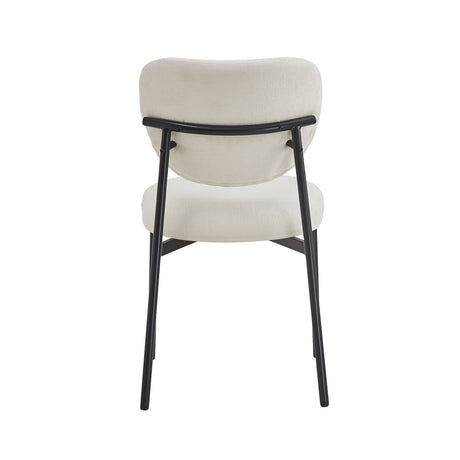 3- Piece Dining Set,Upholstered Dining Chairs With Metal Legs (Set of 2) (Beige+Black) + Round Dining Table - sold by Home Elegance USA
